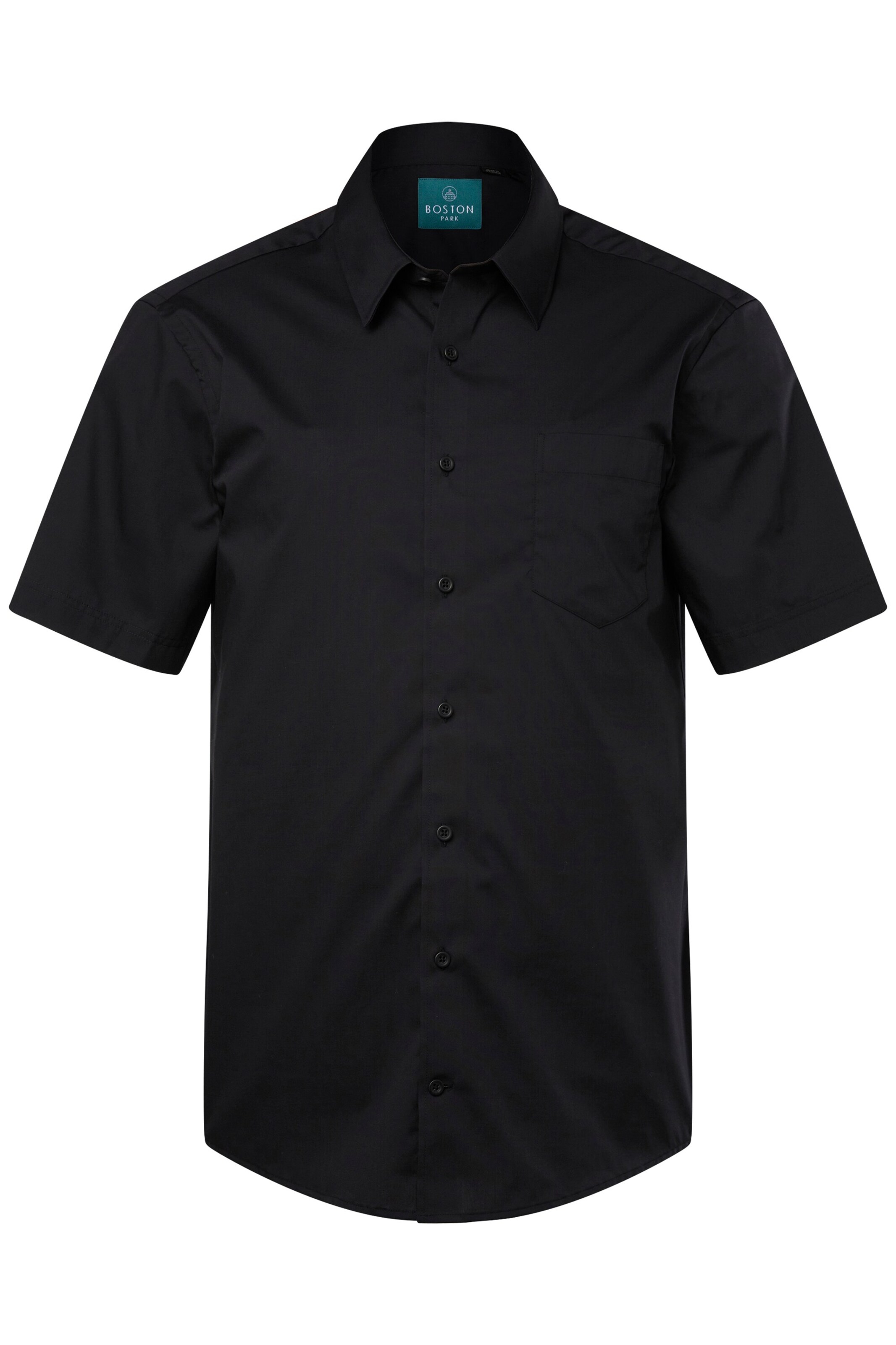 Boston Park Overhemd in Zwart: voorkant