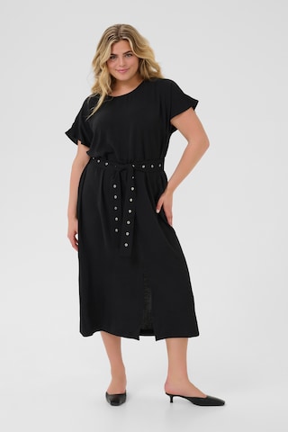 Robe KAFFE CURVE en noir : devant