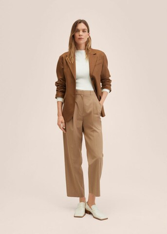 MANGO Loosefit Bandplooibroek 'JIM' in Beige