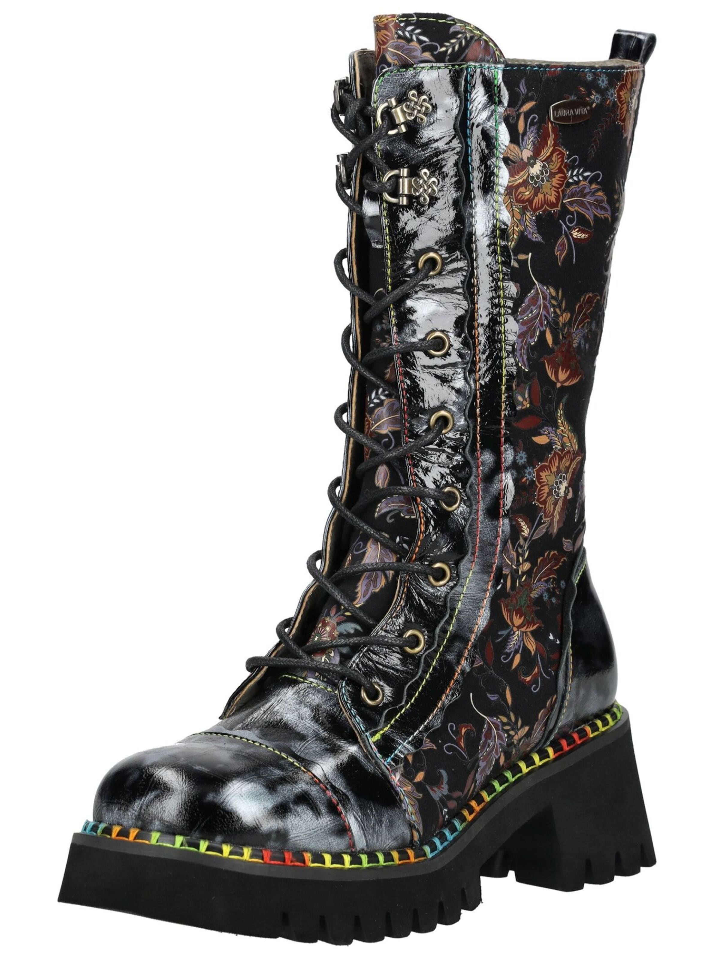 Laura Vita Lace-up boot in Black: front