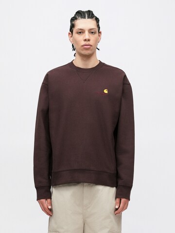 brūns Carhartt WIP Sportisks džemperis 'American Script': no priekšpuses