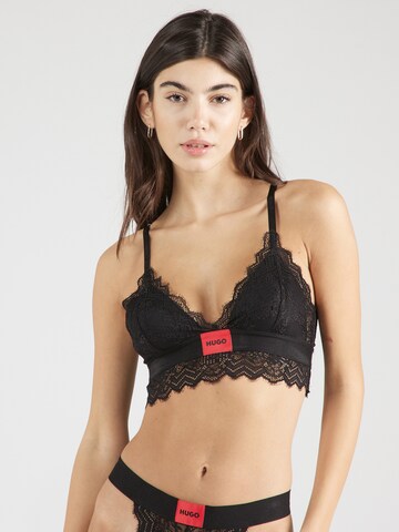 HUGO Triangle Bra in Black: front