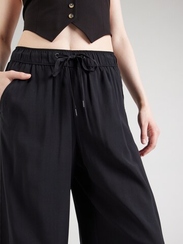 Wide Leg Pantalon QS en noir