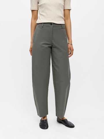 Barrel Pantaloni 'OBJMilly' di OBJECT in grigio: frontale