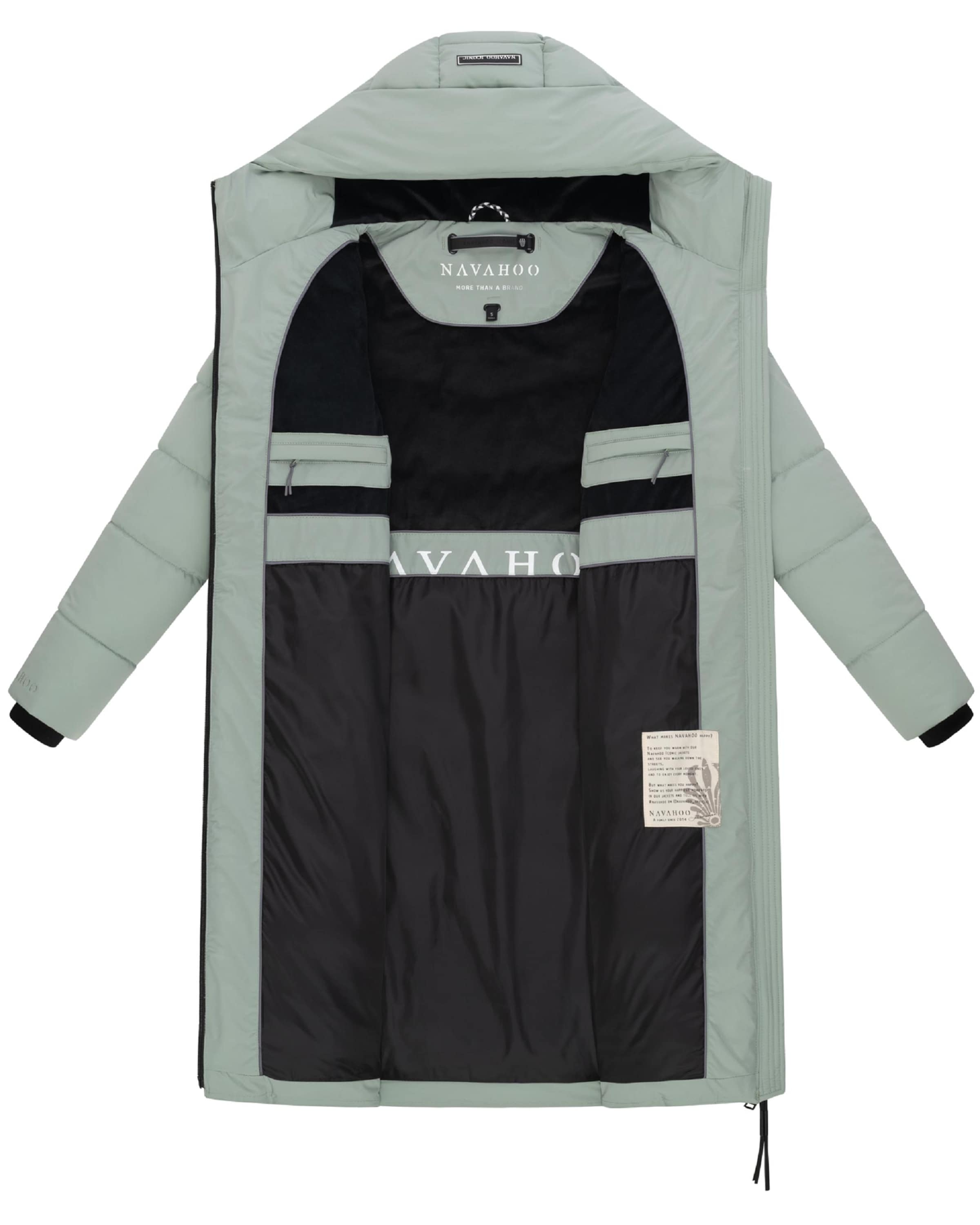 NAVAHOO Zimný kabát 'Schokokuss XIV' - Zelená