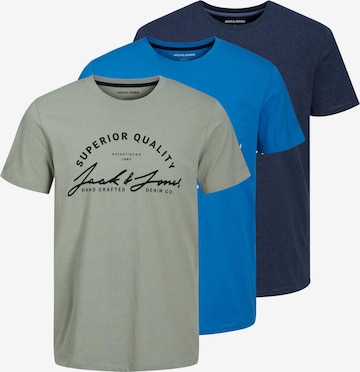 zils JACK & JONES T-Krekls 'Shirt ACE': no priekšpuses
