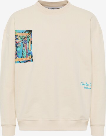 Carlo Colucci Sweatshirt 'De Stermich' in Beige: front