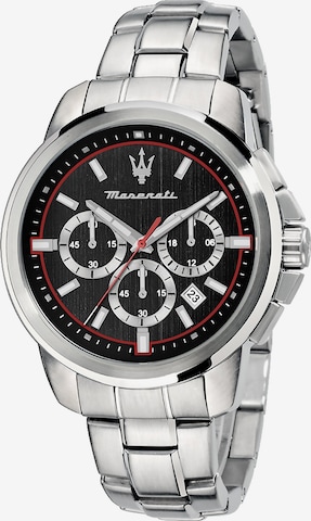 Maserati Analoog horloge 'SUCCESSO' in Zilver: voorkant