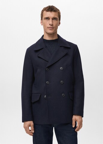 MANGO MAN Between-Seasons Coat in Blue: front