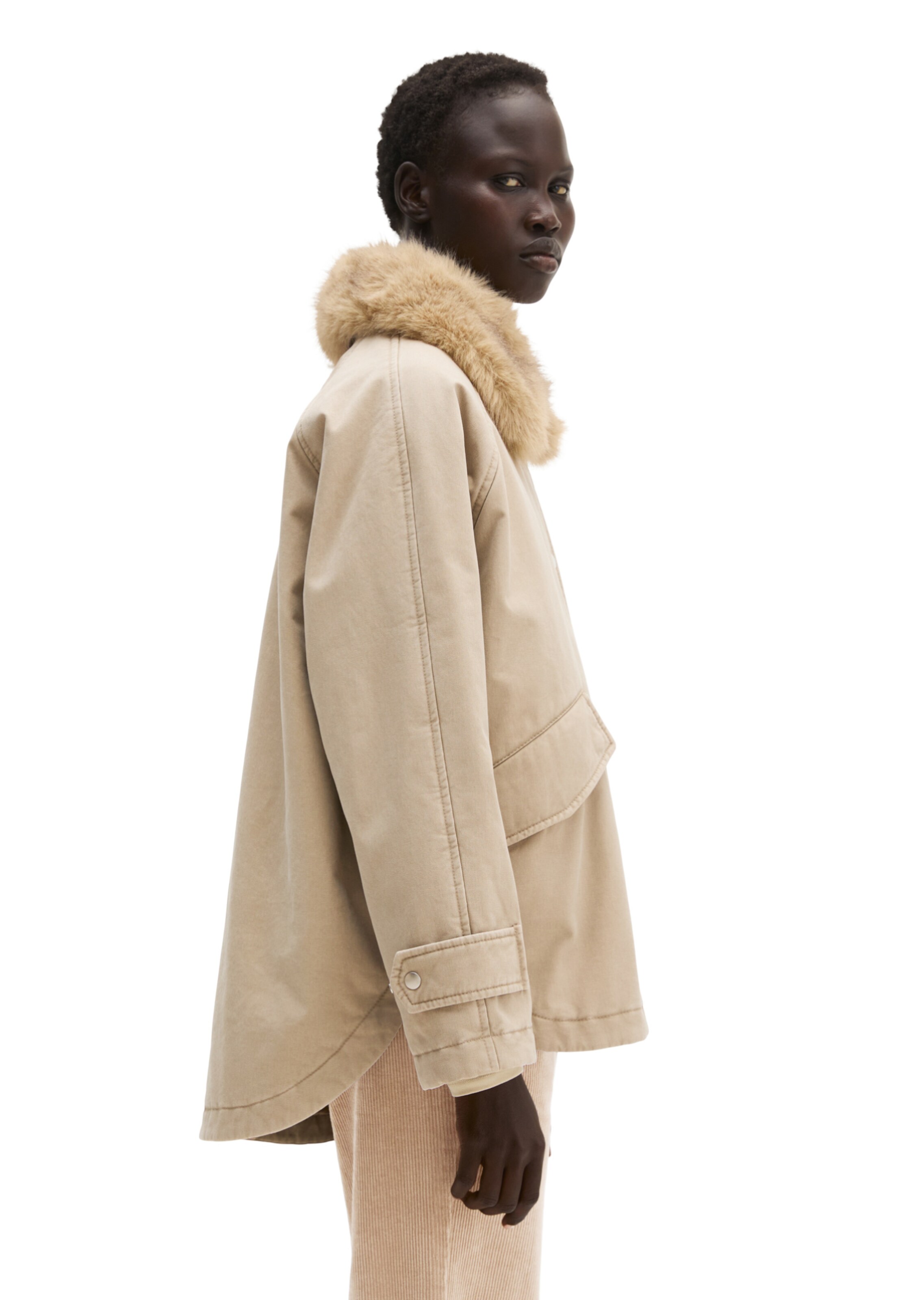 Marc O'Polo Between-seasons parka in Beige: side