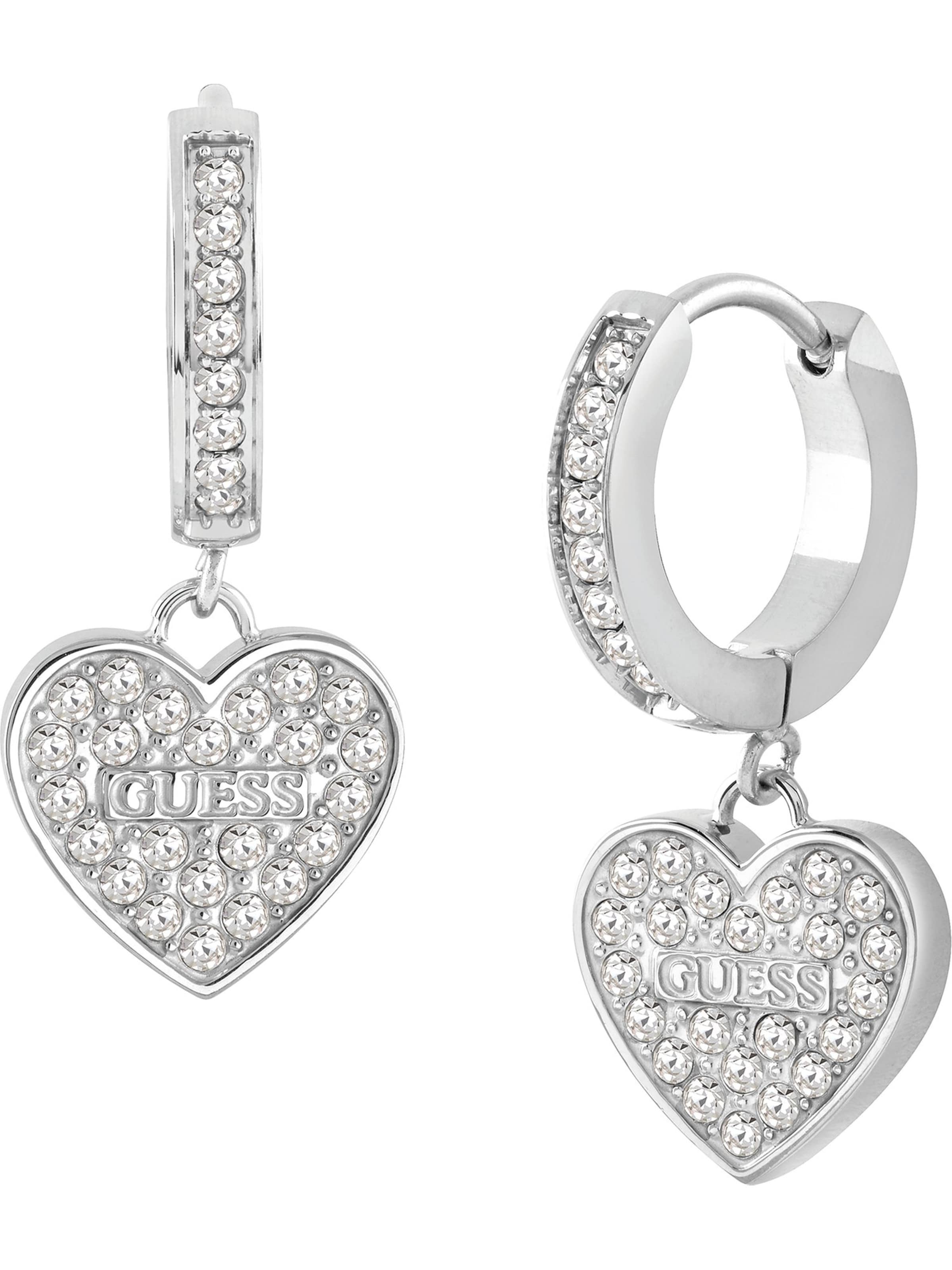 GUESS Ohrringe 'Huggie Me' in Silber: Vorderseite