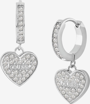 GUESS Ohrringe 'Huggie Me' in Silber: Vorderseite