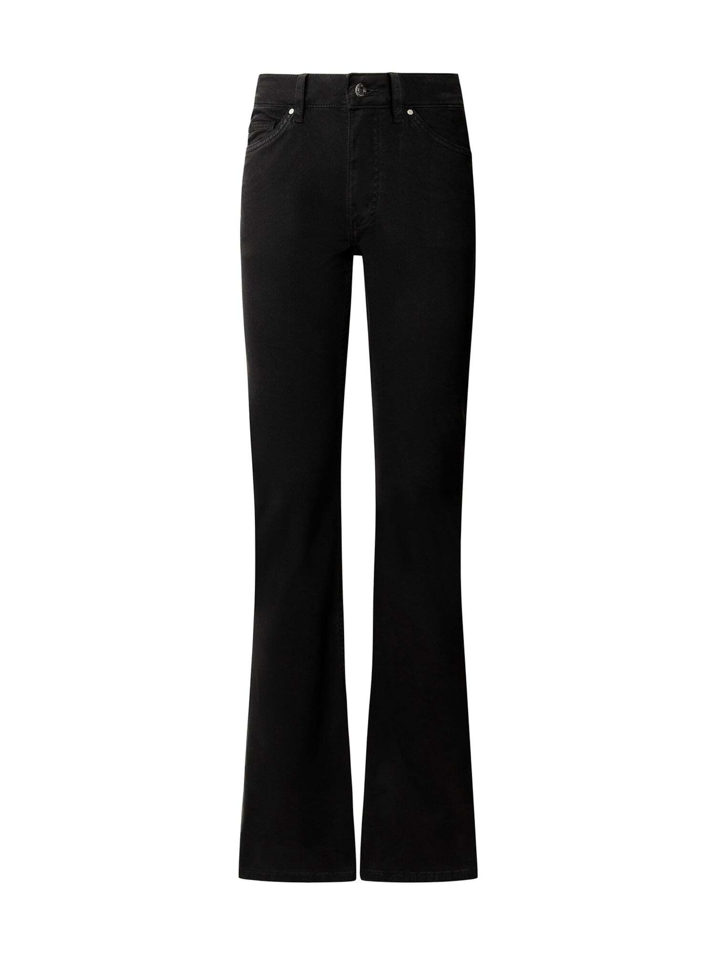 Pepe Jeans Flared Hose in Schwarz: Vorderseite