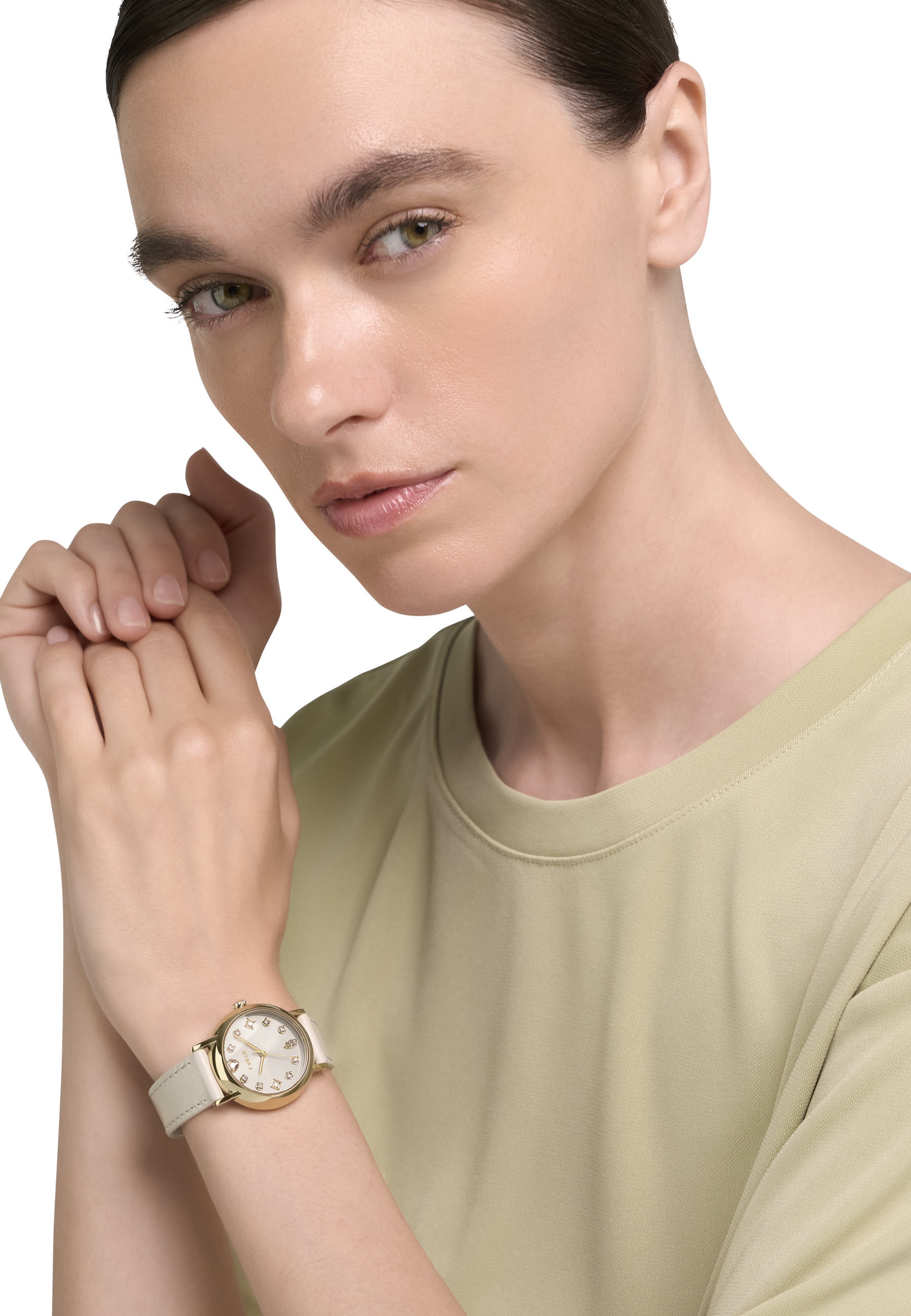 FURLA Analoguhr 'Easy Shape' in Gold: Vorderseite