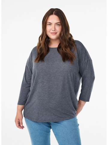 Zizzi - Blusa 'Rosey' en gris: frente