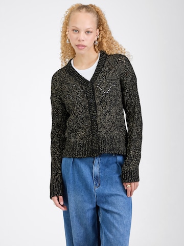 VILA Knit Cardigan 'VIFELINE' in Black: front