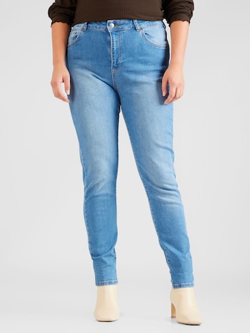 ABOUT YOU Curvy Skinny Jeans 'Hanna' in Blue: front