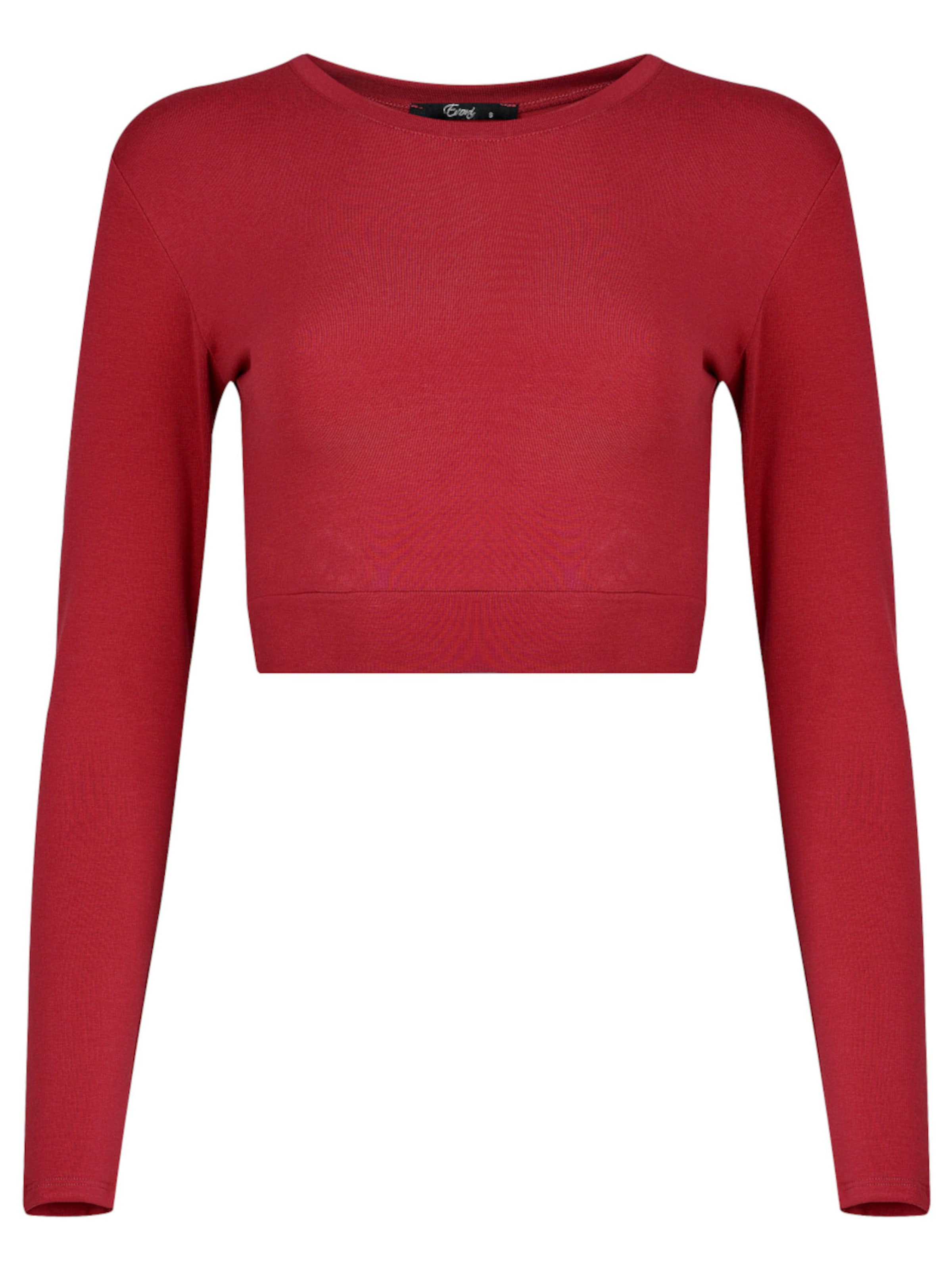 Evoni Funktionsshirt 'Bauchfrei'‌‌‌‌ in Rot: Vorderseite