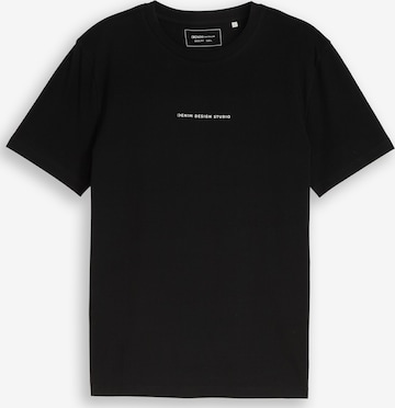 Tricou de la TOM TAILOR DENIM pe negru: față