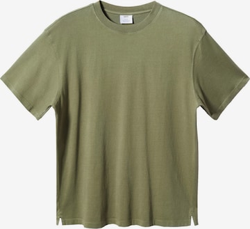 MANGO MAN T-shirt 'SUGAR' i grön: framsida