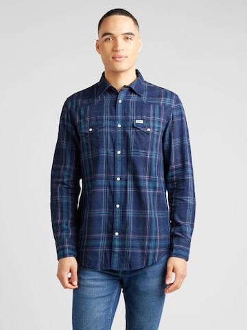 WRANGLER Regular fit Skjorta i blå: framsida