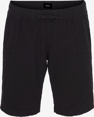 Regular Pantalon 'JEASY' Zizzi en noir : devant