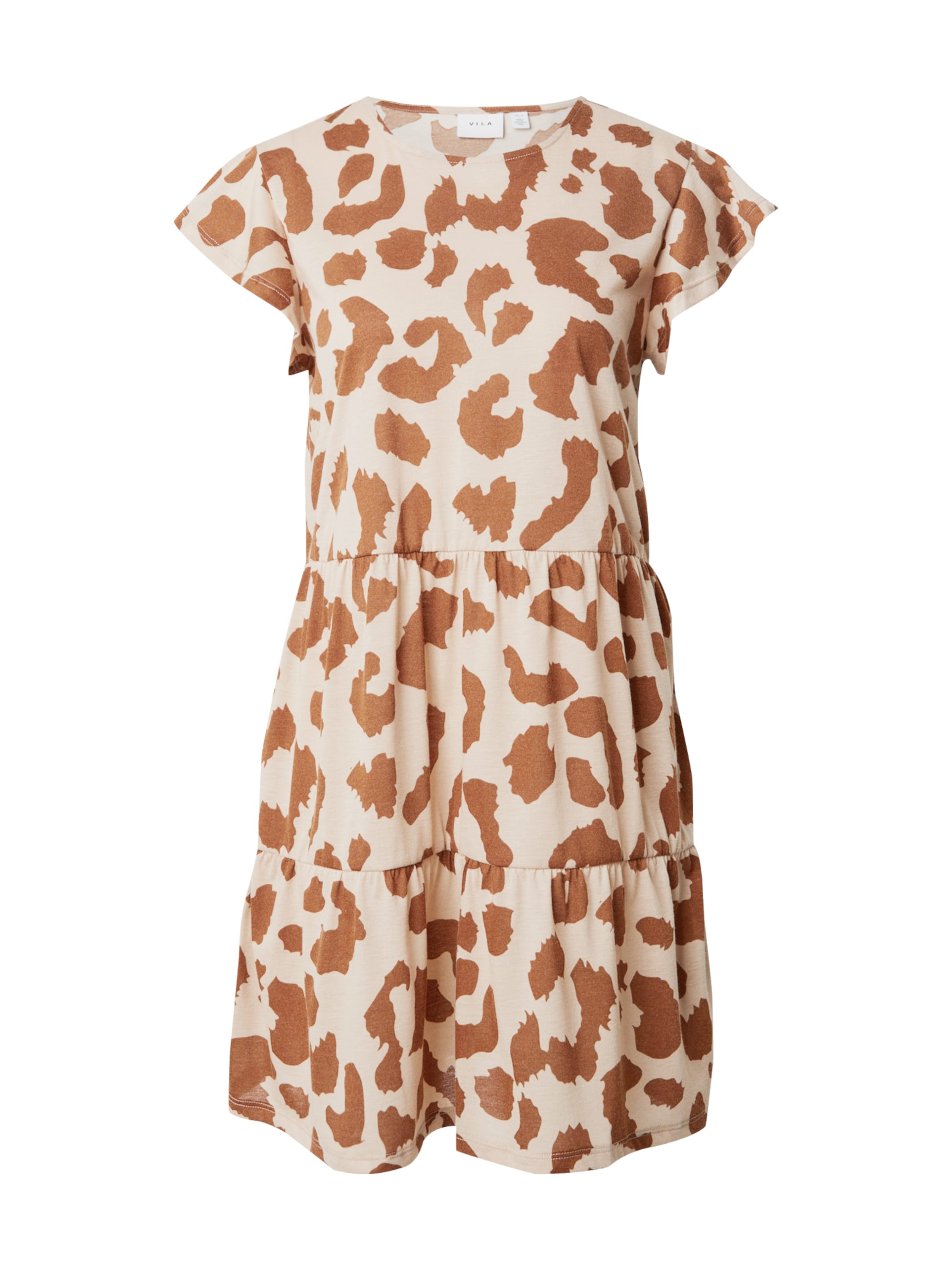 VILA Letní šaty 'VISUN NEW' – béžová: přední strana