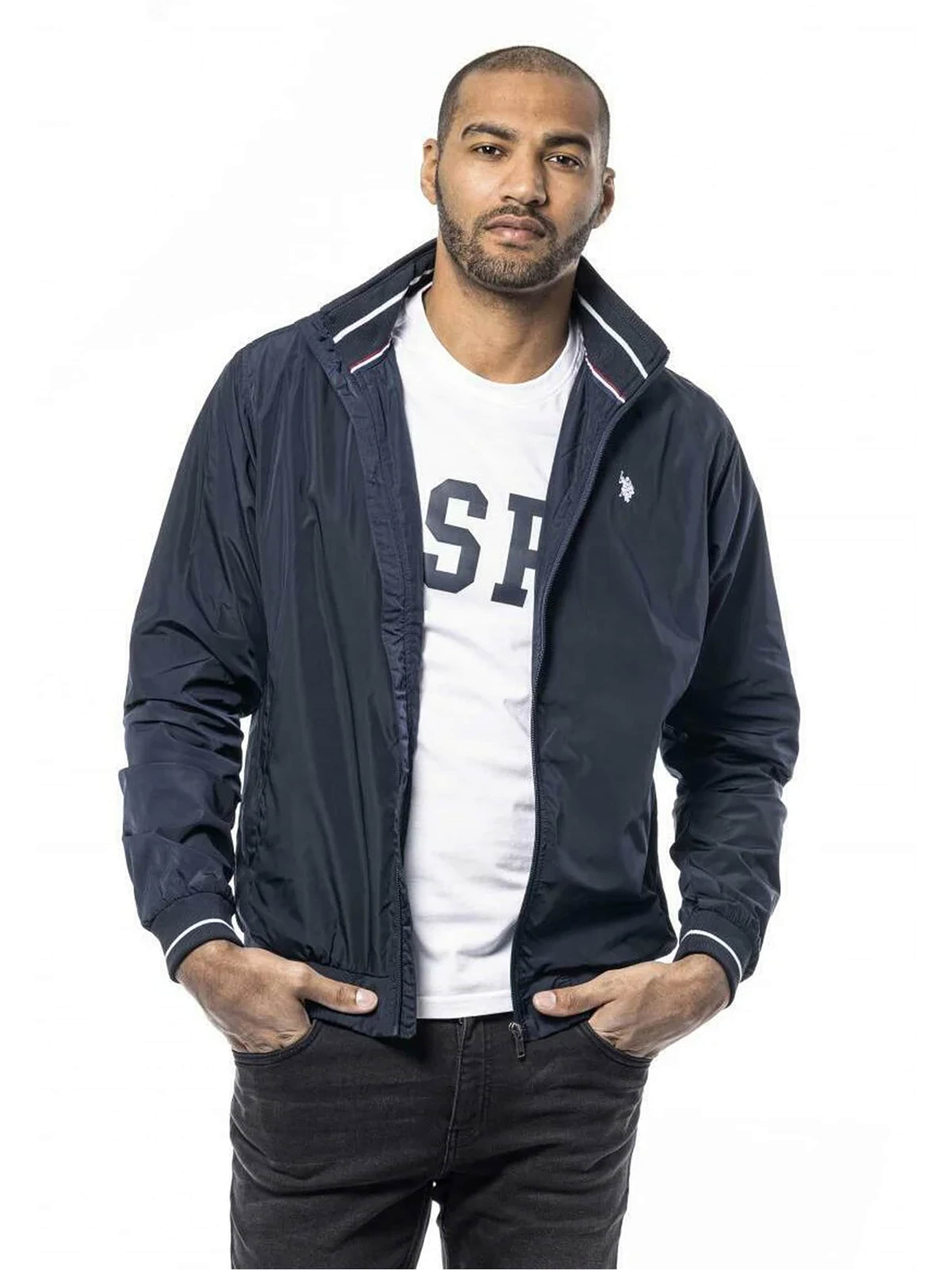 U.S. POLO ASSN. Přechodná bunda 'UMCOLE' – modrá: přední strana