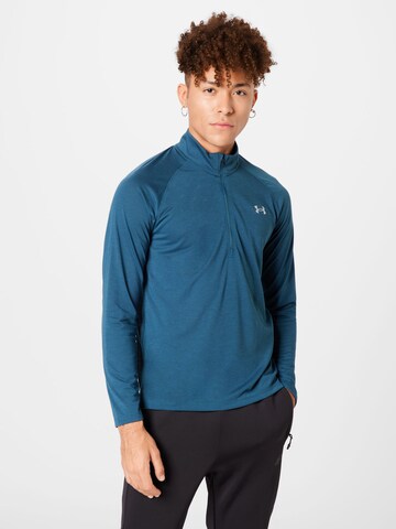 T-Shirt fonctionnel 'Streaker' UNDER ARMOUR en bleu : devant