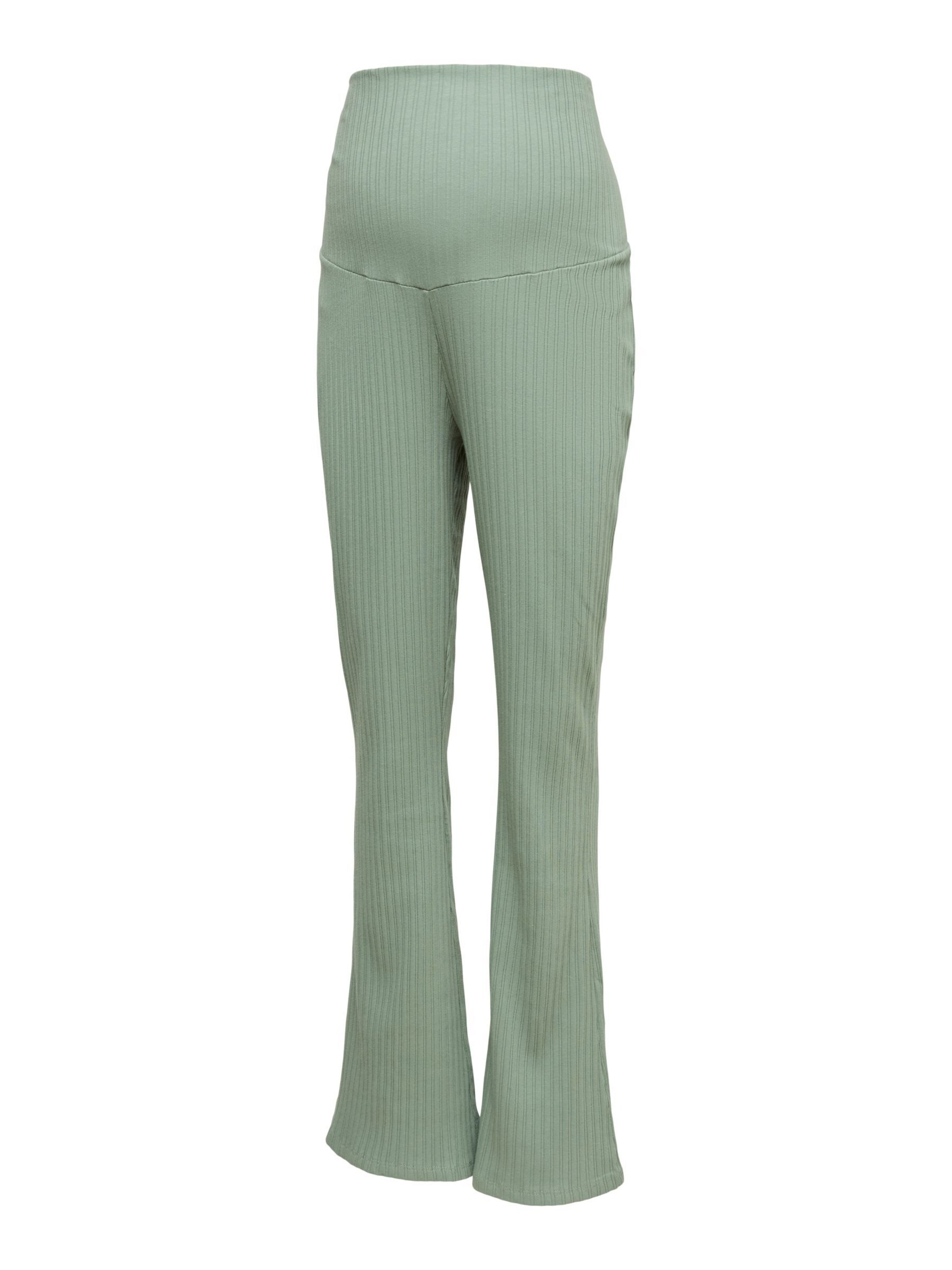 MAMALICIOUS Pantalon en vert clair, Vue avec produit