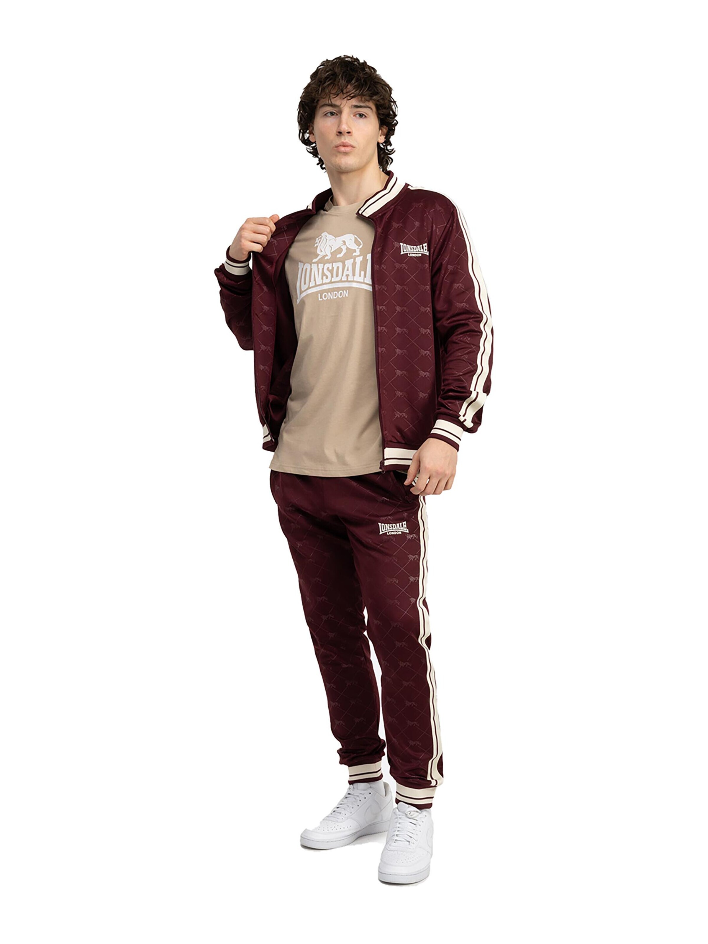 LONSDALE Jogginganzug 'Ashwell' in Rot