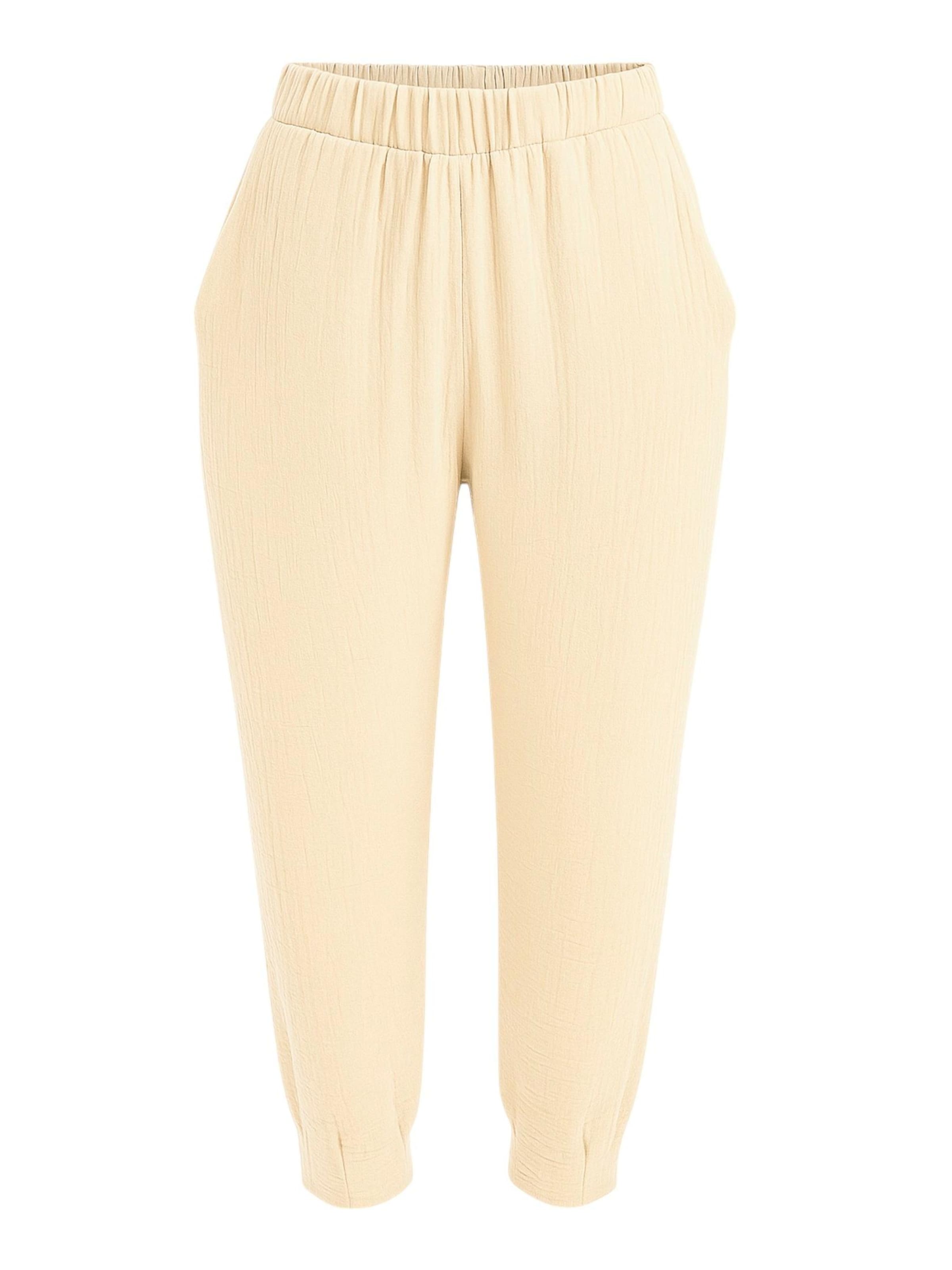 fashionshowcase Loosefit Bukser 'EMIRA' i beige: forside