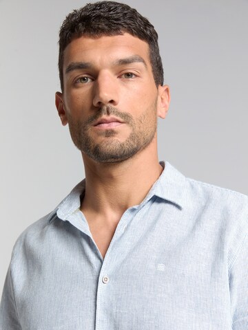 No Excess Regular Fit Hemd in Blau