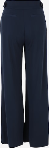 Lauren Ralph Lauren Petite - Perna larga Calças com pregas 'LOVISA' em azul