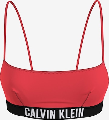 Calvin Klein Swimwear Bandeau Bikini Top in Red: front