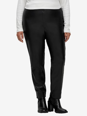 SHEEGO Slim fit Pants in Black: front