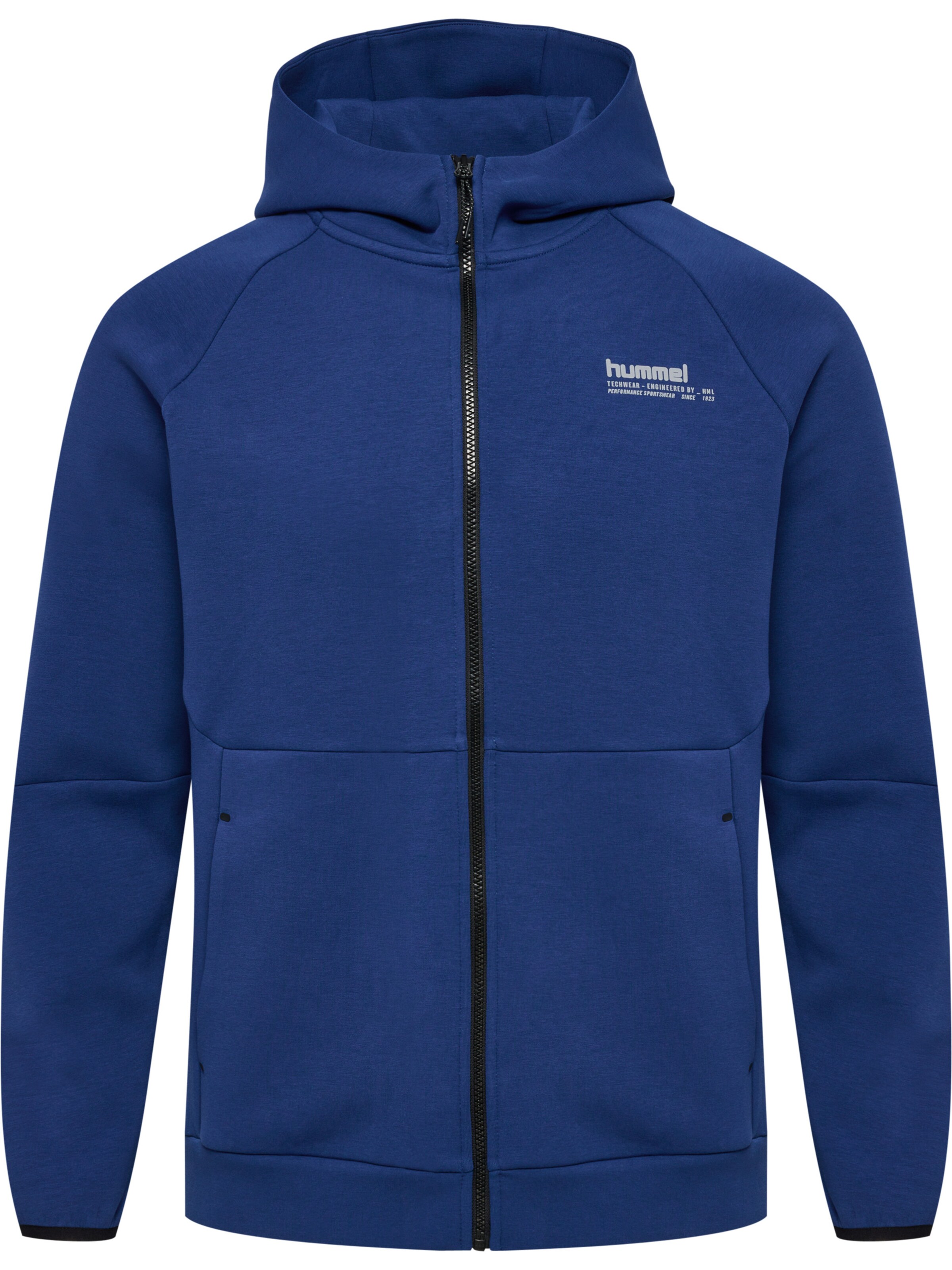 Hummel Sportsweatjacke 'Tech Fleece' in Blau: Vorderseite