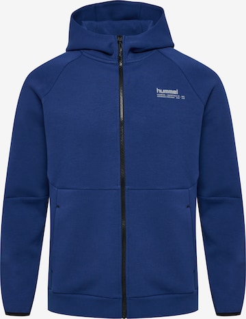 Hummel Sportsweatjacke 'Tech Fleece' in Blau: Vorderseite