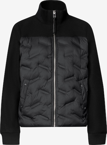 STREET ONE Strukturmix Jacke mit geklebter Steppung in Schwarz: Vorderseite