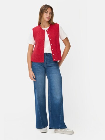 CAMEL ACTIVE Strickweste mit Knopfleiste in Rot