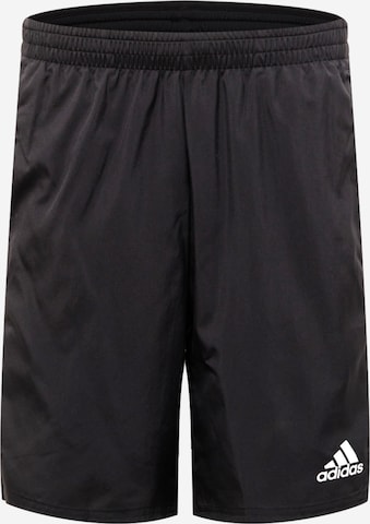 ADIDAS PERFORMANCE Regular Workout Pants in Black: front