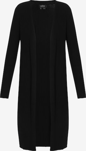 usha BLACK LABEL Gebreid vest in Zwart: voorkant