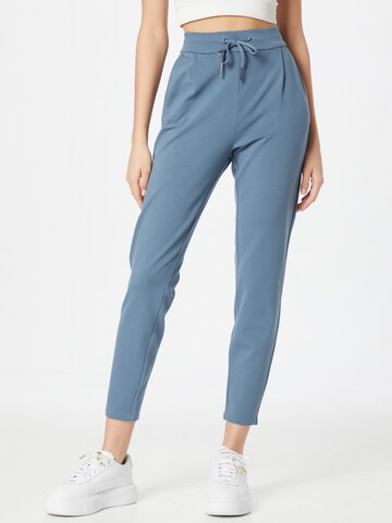 VERO MODA Tapered Pleat-Front Pants 'Eva' in Blue: front