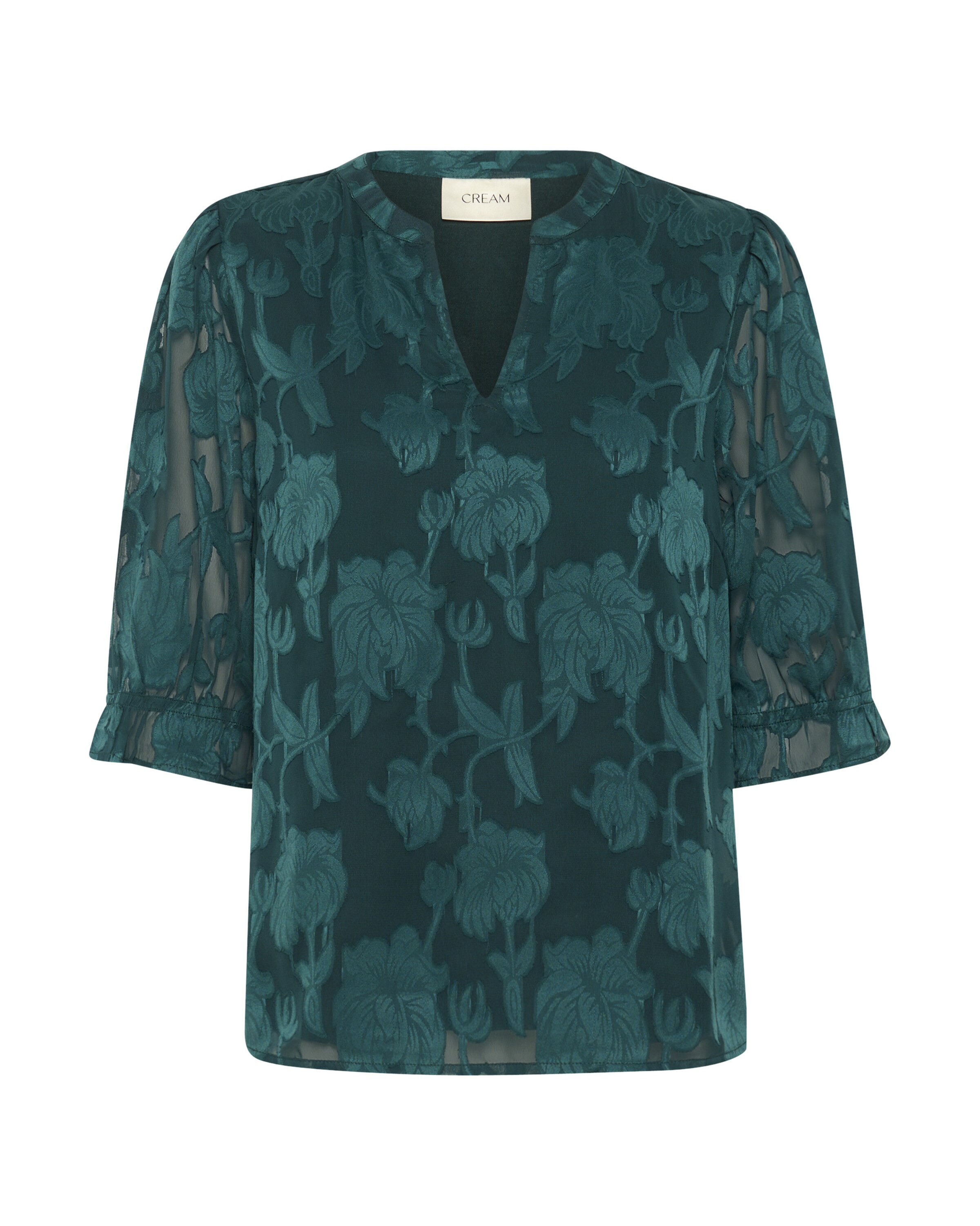 Cream Bluse 'Yana' i grøn: forside