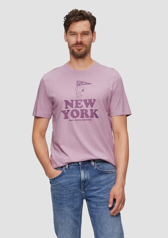 s.Oliver Shirt 'Peanuts' in Purple: front