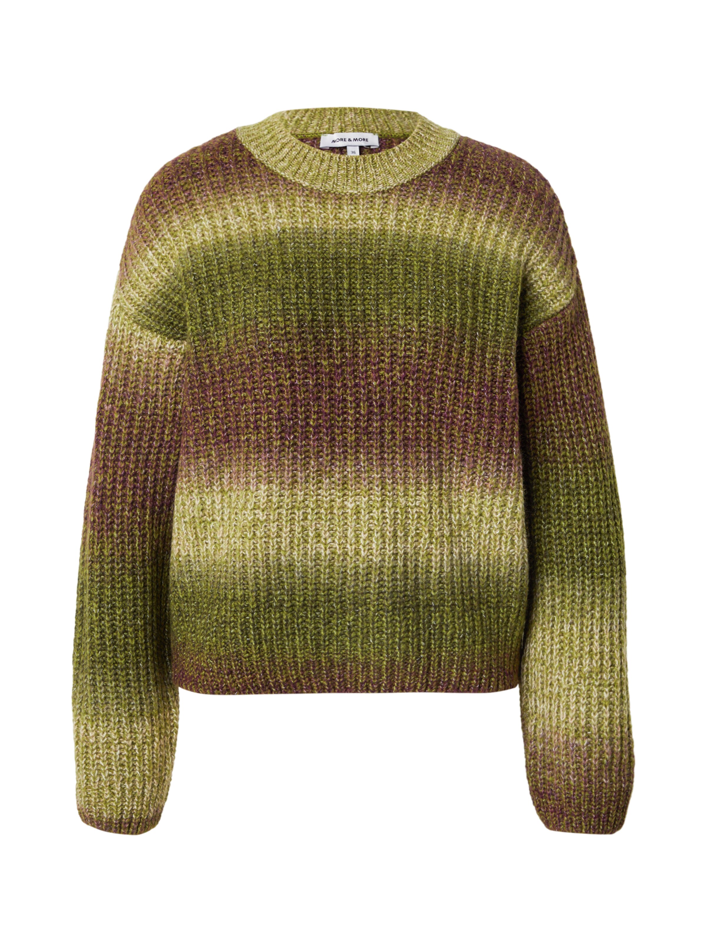 MORE & MORE Sweater in Khaki / Olive / Cyclamen, Item view