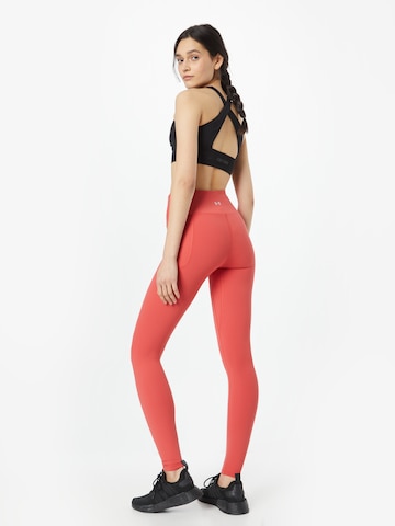 UNDER ARMOUR Skinny Workout Pants 'Meridian' in Red