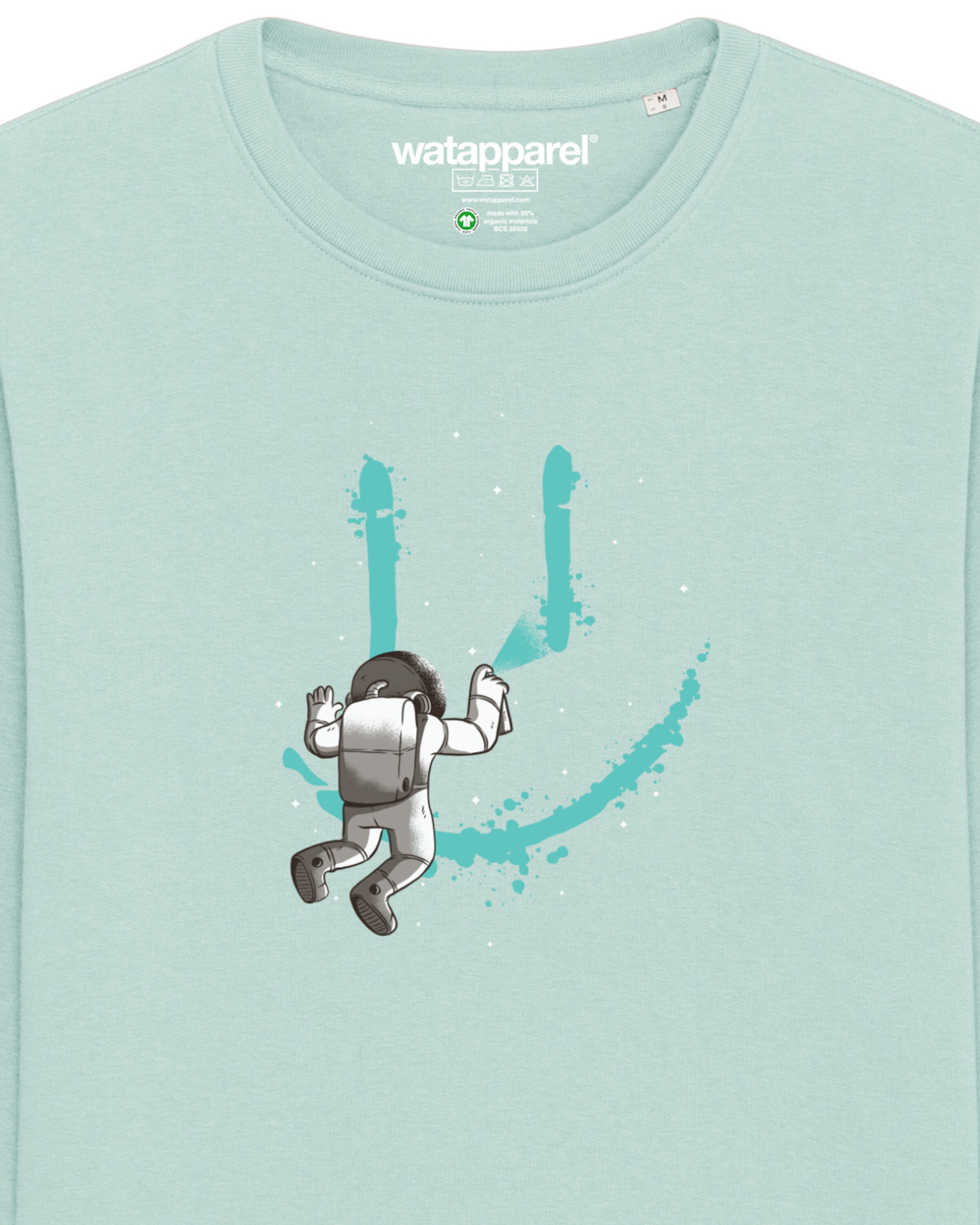 Sweat-shirt ' Graffiti Astronaut ' Watapparel en bleu