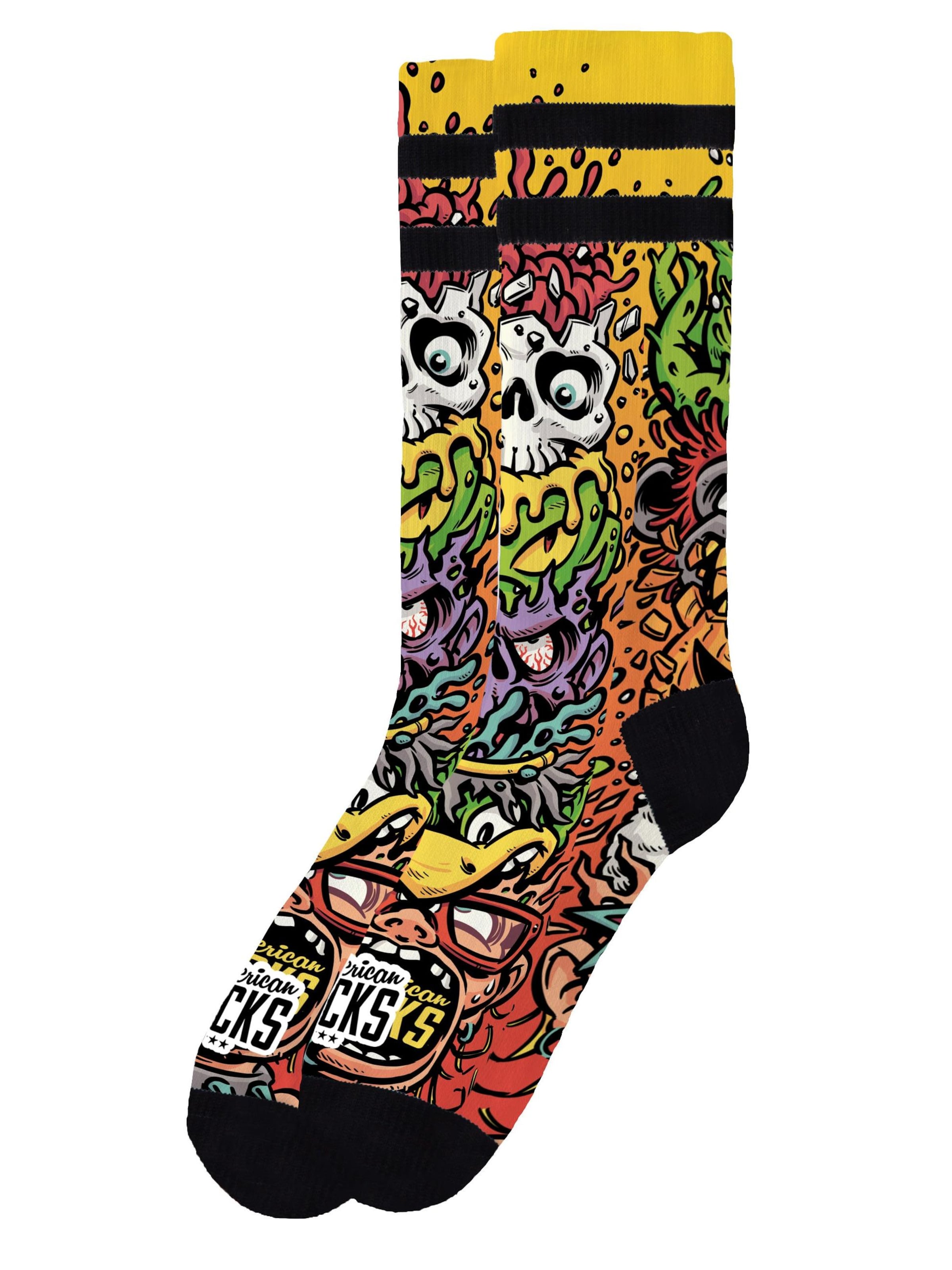 Chaussettes 'Open your mind' American Socks en orange