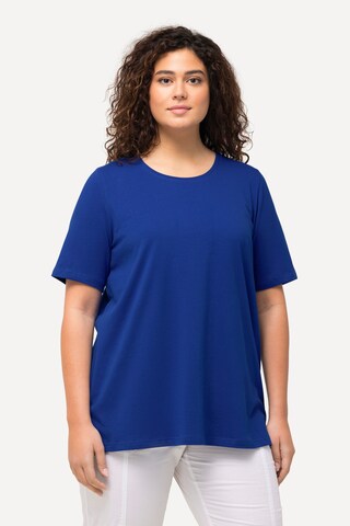 T-shirt Ulla Popken en bleu : devant